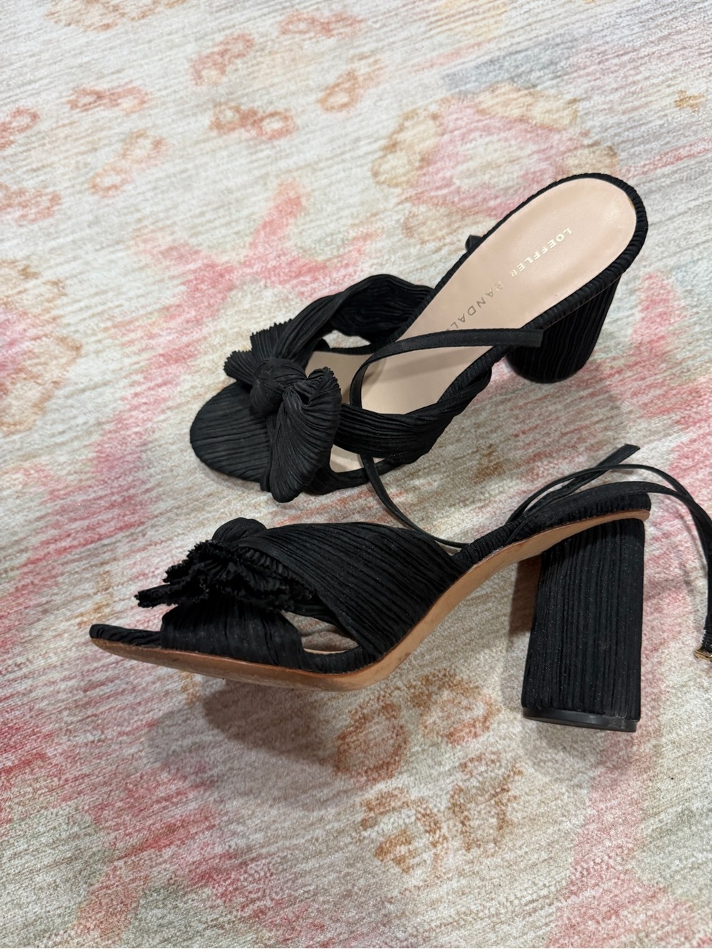 Loeffler Randall Black Knotted Bow Sling Heels - Picture 11 of 13